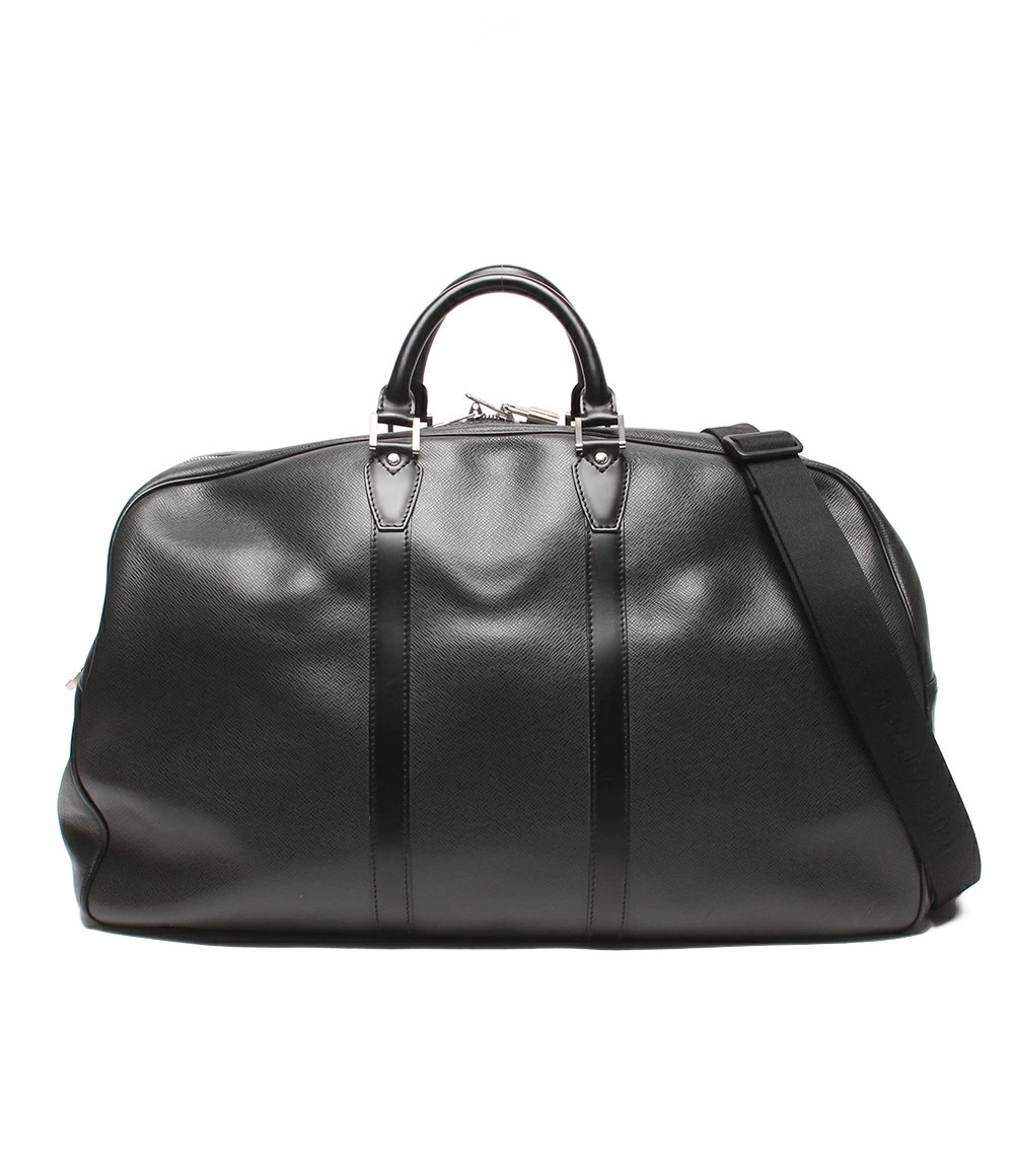 Louis Vuitton Boston Bag Kendall Taiga Leather Crossbody Bag Black Gray